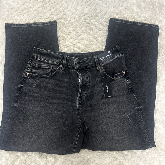 Express relaxed straight ankle high rise jeans! - Picture 1 of 5